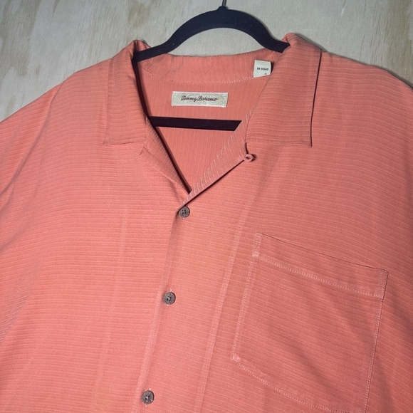 Tommy Bahama 100% Silk Button Down Short Orange Men’s XXL - Picture 2 of 9